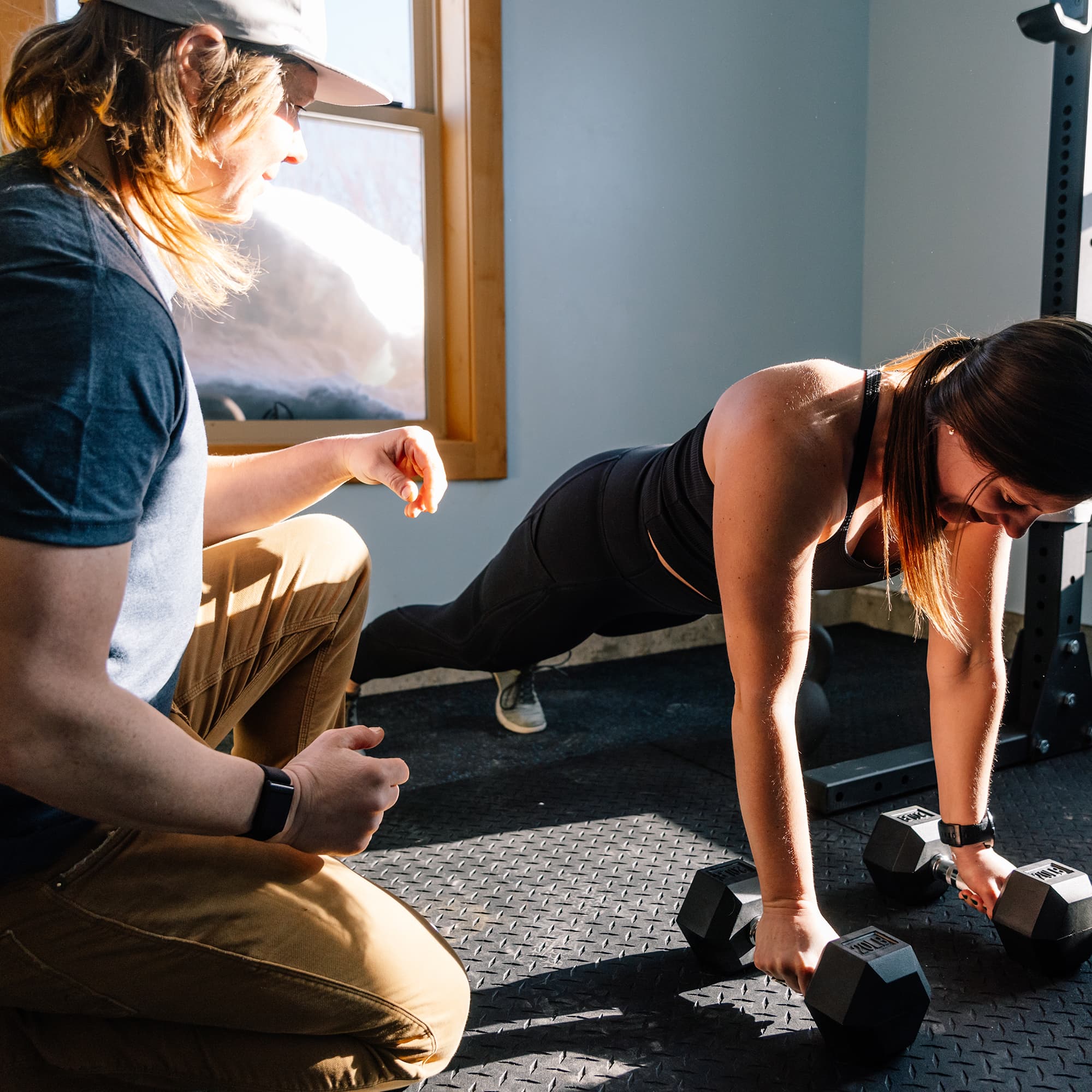 Hands On coaching at wildfire fitness and lifestyle coaching correcting form